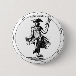 Alchemical Mercury and caduceus Ronde Button 5,7 Cm