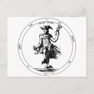 Alchemical Mercury en Caduceus Briefkaart