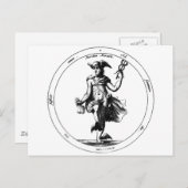 Alchemical Mercury en Caduceus Briefkaart (Voorkant / Achterkant)