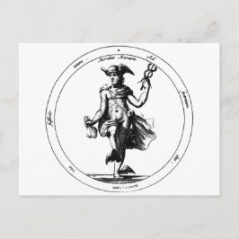 Alchemical Mercury en Caduceus Briefkaart