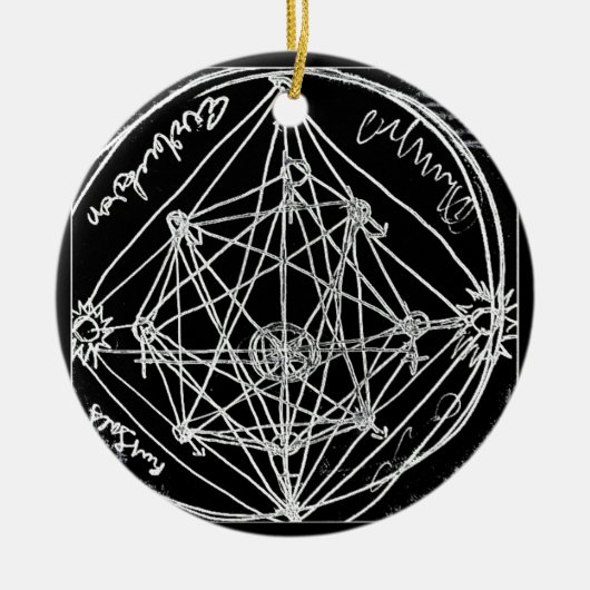 Alchemical transmutation art keramisch ornament (Voorkant)