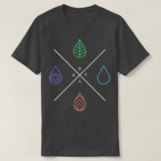 Alchemie De 4 elementen T-shirt (Design voorkant)