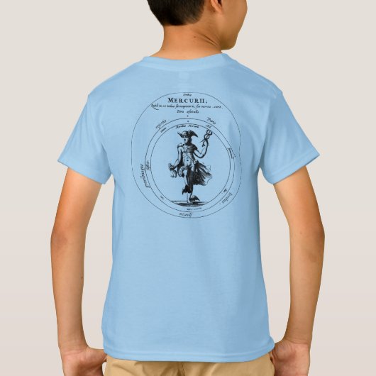 Alchemie en Mercurius met Caduceus T-shirt (Achterkant)
