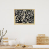 Alchemie gereedschap voor distillatie poster (Keuken)