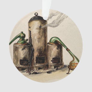 Alchemie-instrumenten voor koken en condensatie ornament