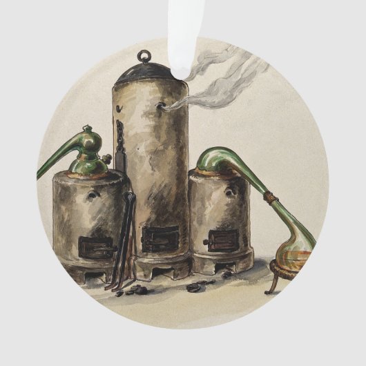 Alchemie-instrumenten voor koken en condensatie ornament (voorkant)