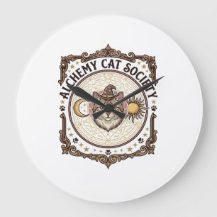 Alchemie Kat Kattenmaatschappij Vintage Vector Kun Grote Klok