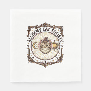 Alchemie Kat Maatschappij Kat Alchemie Vintage Vec Servet