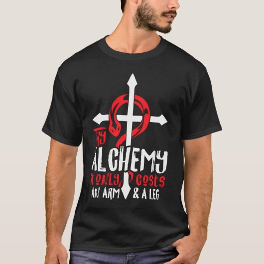 Alchemie kost alleen een arm en een been anime alc t-shirt (Voorkant)