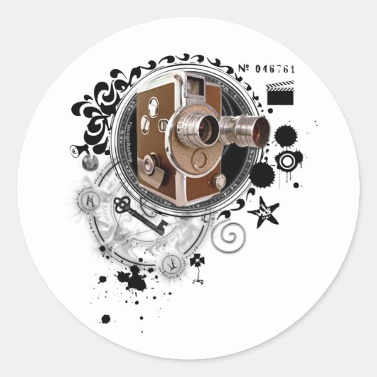 Alchemie van Afbeelding voor filmbewerking Ronde Sticker (Voorkant)