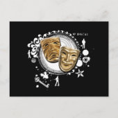 Alchemie van dramaskers briefkaart (Voorkant)