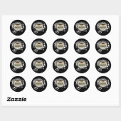 Alchemie van schrijfmachines ronde sticker (Vel)