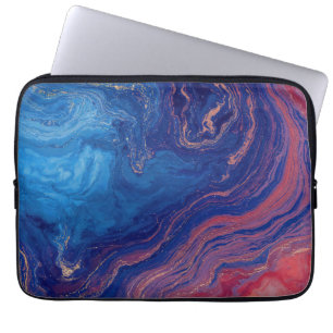 "Alchemie van stromingen" - Een kleurrijke Abstrac Laptop Sleeve