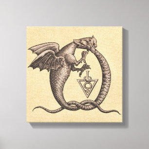 Alchemieschillen voor zwavel en kwik canvas afdruk