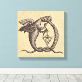 Alchemieschillen voor zwavel en kwik canvas afdruk (Insitu (Houten vloer))