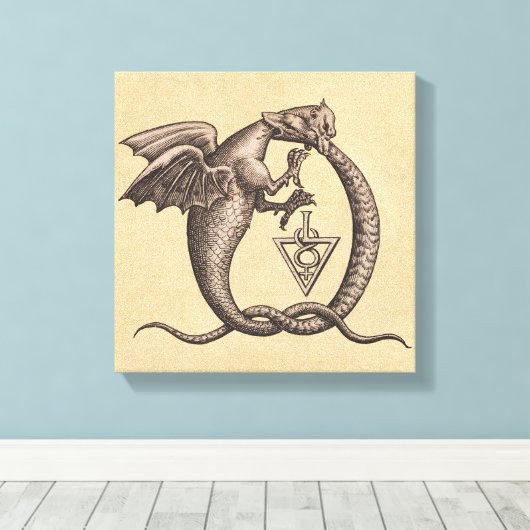 Alchemieschillen voor zwavel en kwik canvas afdruk (Insitu (Houten vloer))