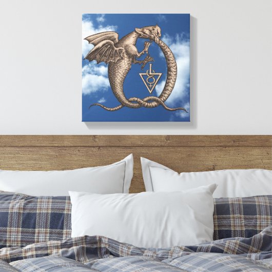 Alchemieschillen voor zwavel en kwik canvas afdruk (Insitu (Slaapkamer))