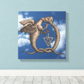 Alchemieschillen voor zwavel en kwik canvas afdruk (Insitu (Houten vloer))