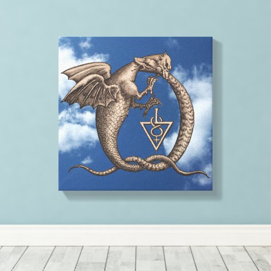 Alchemieschillen voor zwavel en kwik canvas afdruk (Insitu (Houten vloer))