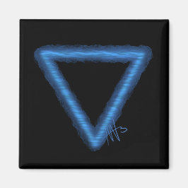 Alchemiesymbool golvend waterelement magneet