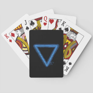 Alchemiesymbool golvend waterelement pokerkaarten