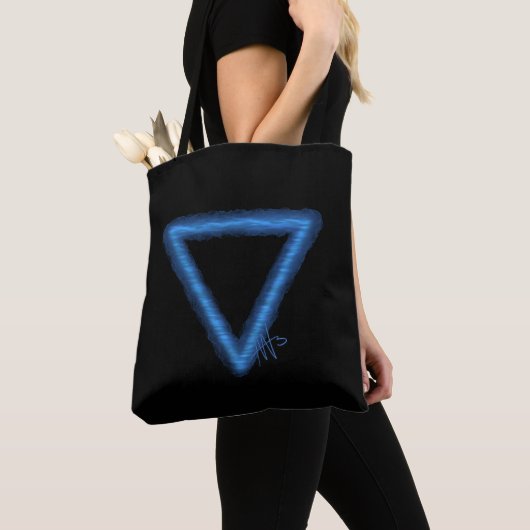 Alchemiesymbool golvend waterelement tote bag (Dichtbij)