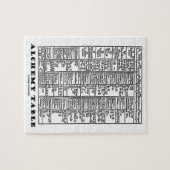 Alchemietabel (Medieval Chemistry Symbolen) Legpuzzel (Horizontaal)