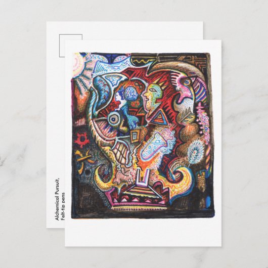 Alchemisch achtervolgen briefkaart (Voorkant / Achterkant)