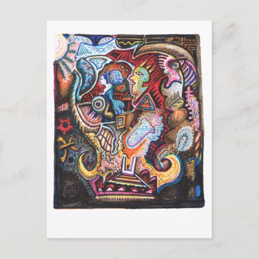 Alchemisch achtervolgen briefkaart (Voorkant)