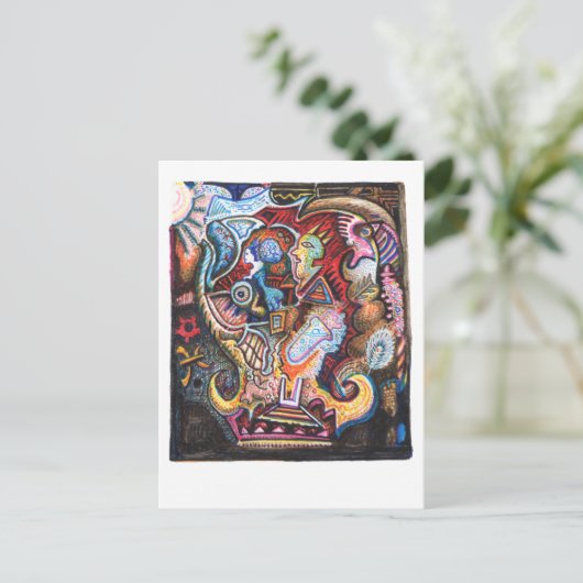 Alchemisch achtervolgen briefkaart (Staand voorkant)