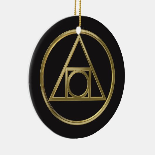 Alchemisch symbool keramisch ornament (Rechts)