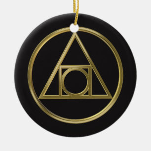 Alchemisch symbool keramisch ornament
