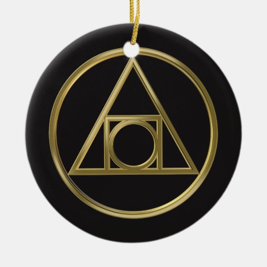 Alchemisch symbool keramisch ornament (Voorkant)