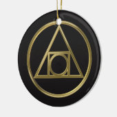 Alchemisch symbool keramisch ornament (Links)