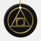 Alchemisch symbool keramisch ornament (Achterkant)