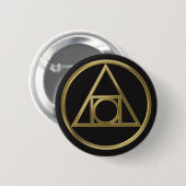 Alchemisch symbool ronde button 5,7 cm (Voorkant /achterkant)