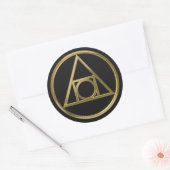 Alchemisch symbool ronde sticker (Envelop)