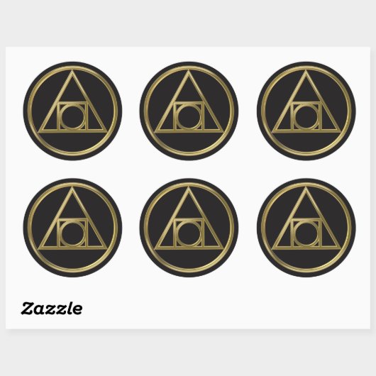 Alchemisch symbool ronde sticker (Vel)