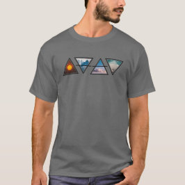 Alchemisch symbool van vier elementen - Eenvoudig  T-shirt