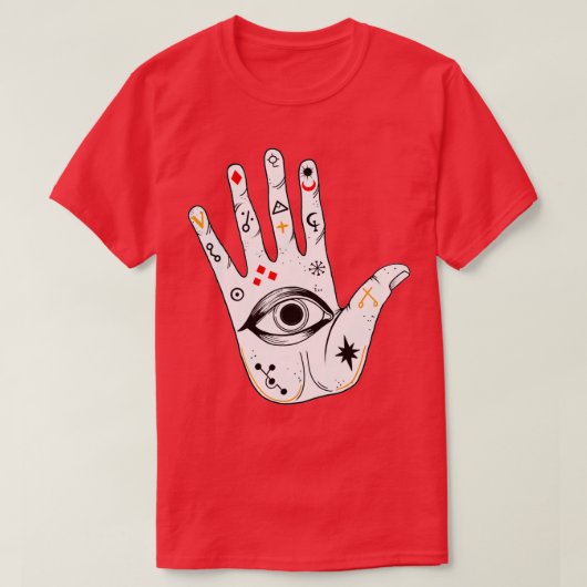 Alchemische hand t-shirt (Design voorkant)
