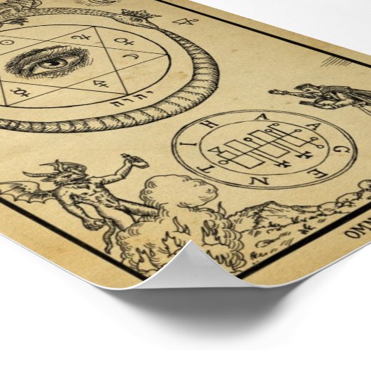  alchemische illustratie poster (Hoek)