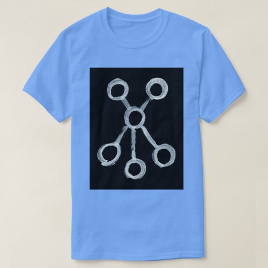Alchemische symbolen Olie Twee keren geïnverteerd T-shirt (Design voorkant)