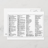 Alchemische symbolen van Scheele Briefkaart (Voorkant / Achterkant)