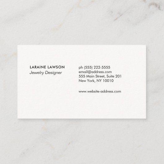 Alchemische symbolen Wit Visitekaartje (Achterkant)