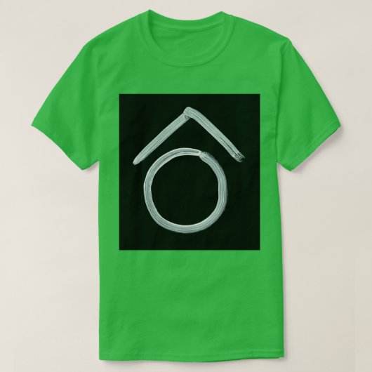 Alchemische symbolen Zinc Vijf keren omgekeerd T-shirt (Design voorkant)
