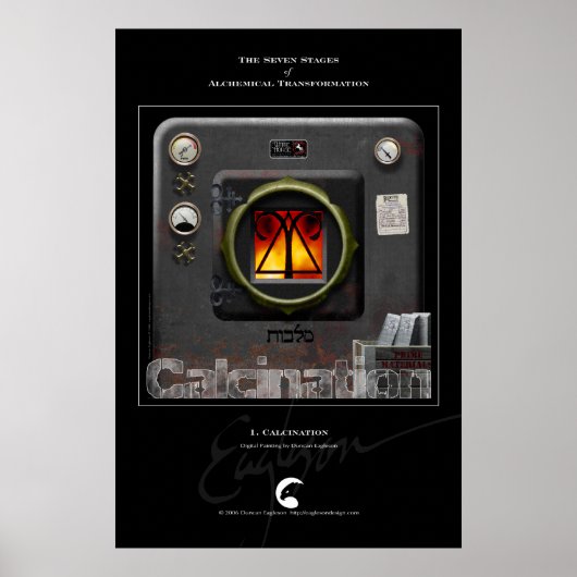 Alchemische transformaties 1: Calcinatie Poster (Voorkant)