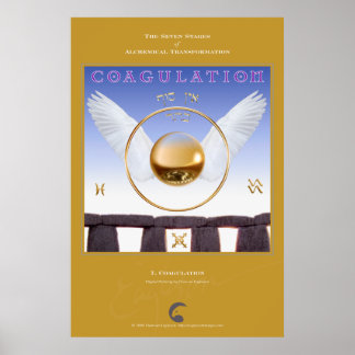 Alchemische transformaties 7: coagulatie poster