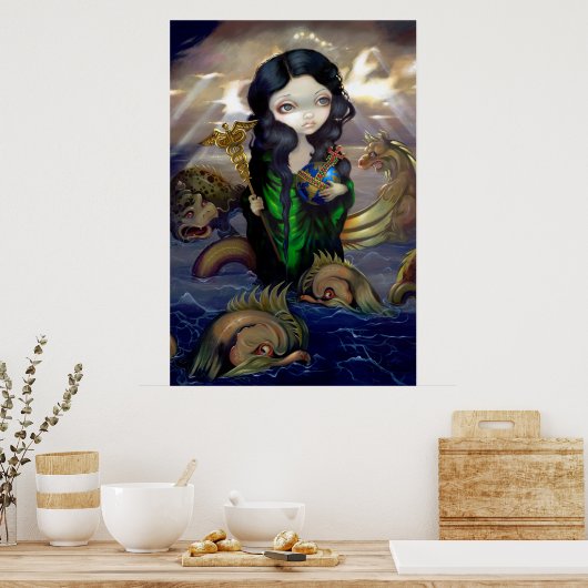 Alchemische Zeeen ART PRINT gothic alchemy lowbrow (Keuken)