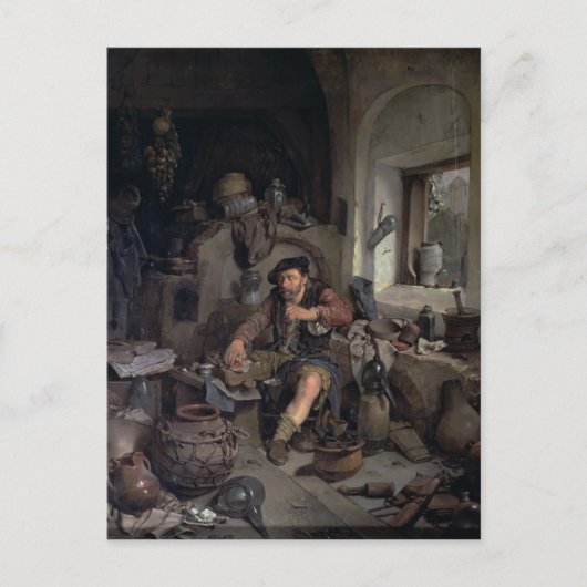 Alchemist, 1663 briefkaart (Voorkant)