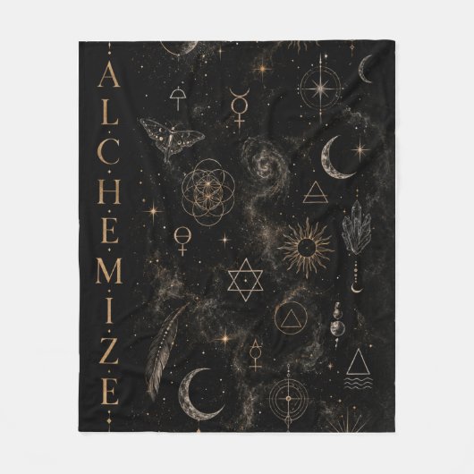 Alchemist Collage Minimalist Fleece Deken (Voorkant)